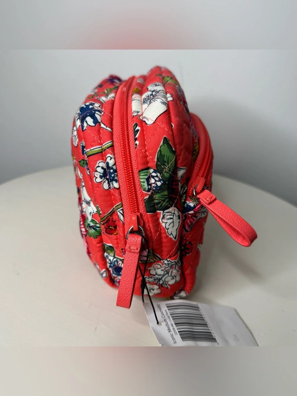Vera Bradley Coral Floral Iconic Cosmetic Bag